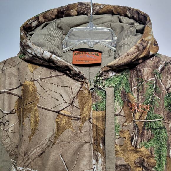 Rustic Ridge Hunting Full Zip Jacket Youth XL Camo Realtree Hooded Outdoors - Picture 3 of 15